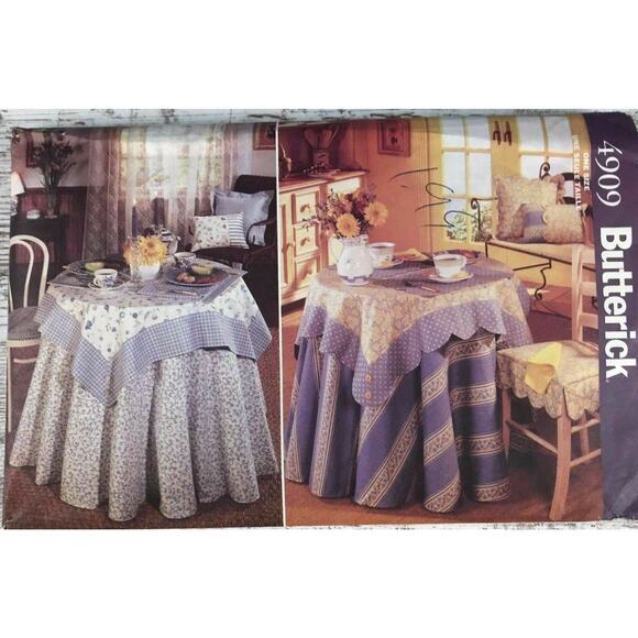 Butterick Pattern 4909 Pillow Cover, Placemats, Napkins, Chair Pads, Chair Cover - Picture 1 of 2